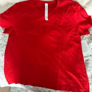 lululemon athletica Red Short Sleeve Tee